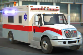 City Ambulance Car Driving